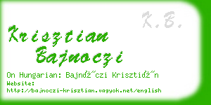 krisztian bajnoczi business card